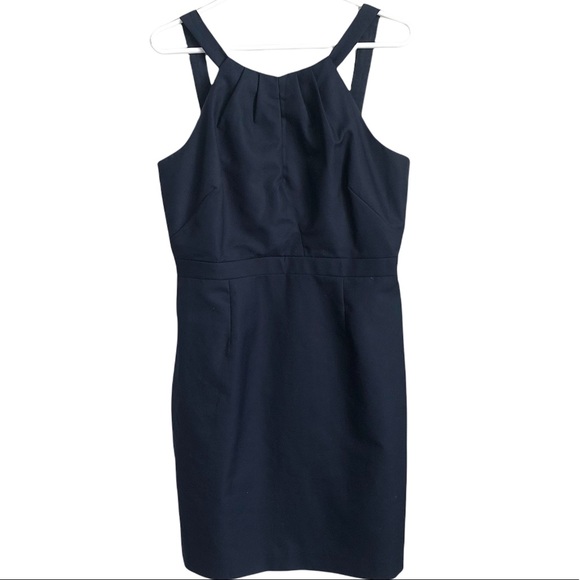 J. Crew Dresses & Skirts - J Crew Navy Blue Sleeveless Keyhole Front Y-Neck Cocktail Dress Size 12P NWT